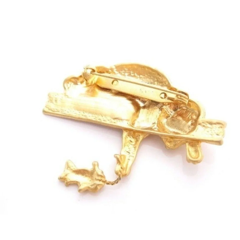 VTG Large Cat on a‎ Shelf Dangling Mouse